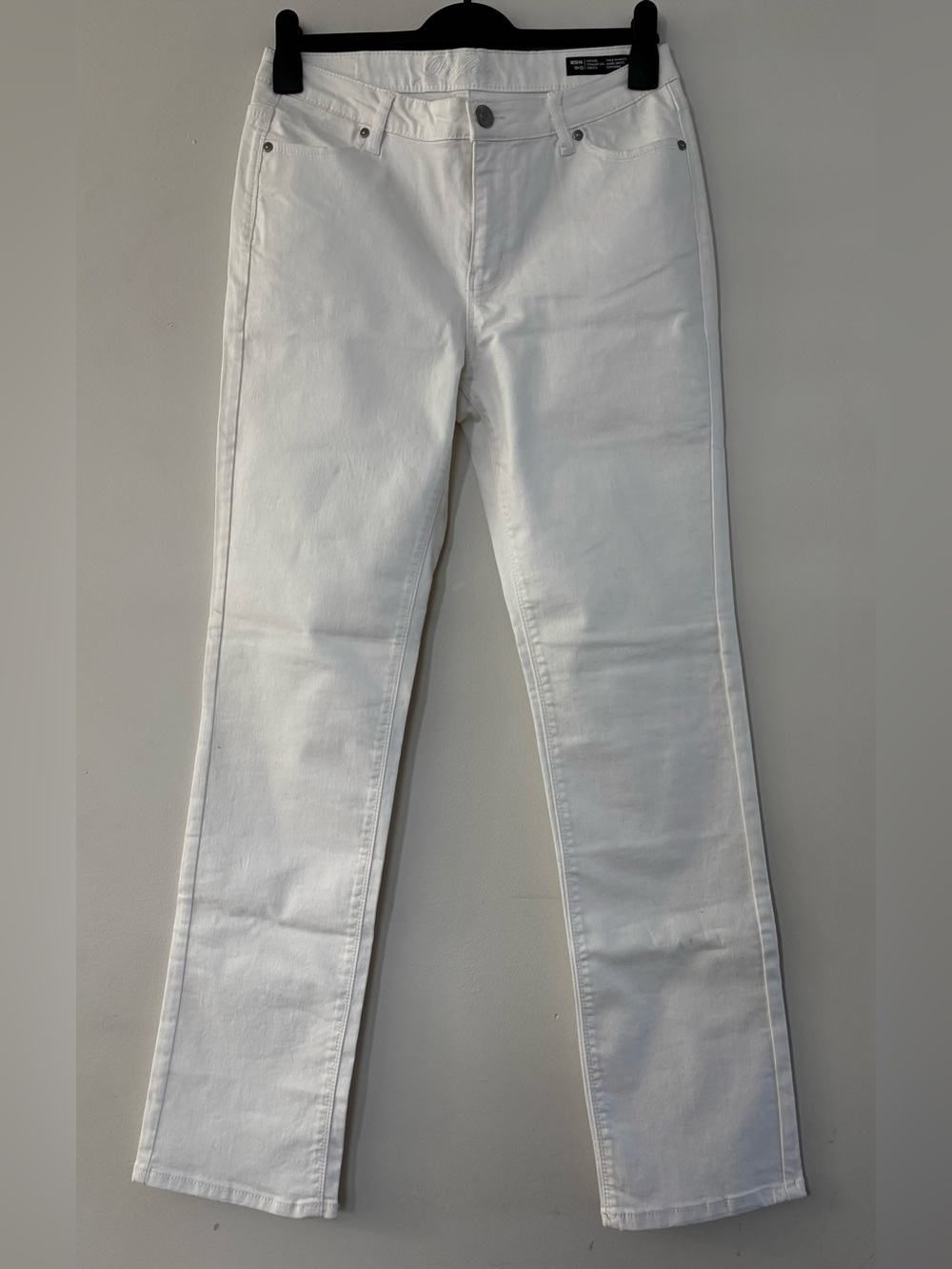 Buffalo David Bitton Misha White Slim Straight Jeans - size 10 x 32